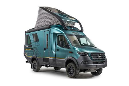 Hymer Venture, Aufstelldach, petrolfarben, Reisemobil