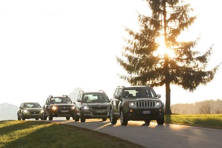 Dacia Duster, Jeep Renegade, Skoda Yeti, Suzuki SX4 S-Cross
