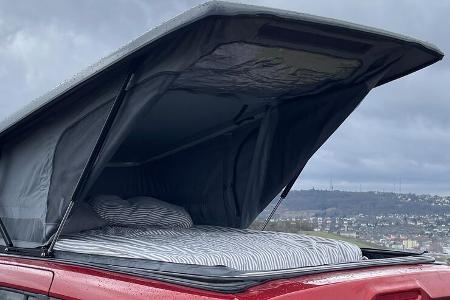 Aufstelldach, Detail, Zeltbalg, Matratze, Schlafen