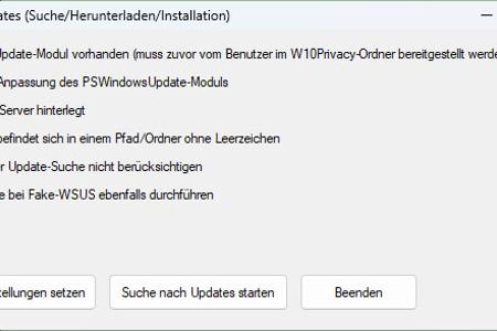 W10Privacy bietet die Möglichkeit, das automatische Windows-Update zu deaktivieren. Bei Bedarf können Sie die Updates manuell zu einem von Ihnen gewählten Zeitpunkt herunterladen.