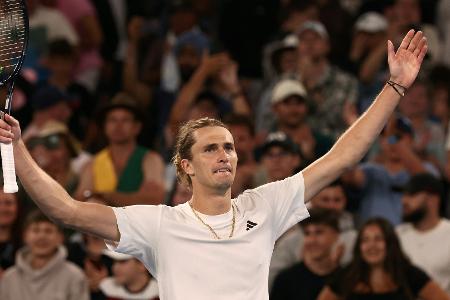 Zverev am Samstag in der Rod Laver Arena