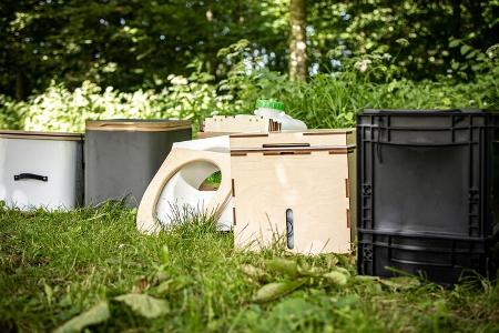 Trenntoiletten, chemiefrei, Modelle, Wiese
