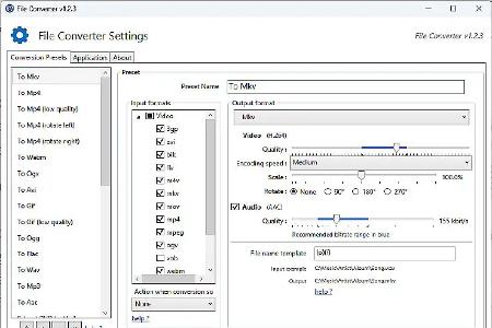 Das Tool File Converter bietet schnelle Umwandlungen von vielen Dateiformaten. Bei Grafik- und Videoformaten, bietet das Tool mehrere Qualitätsstufen an.