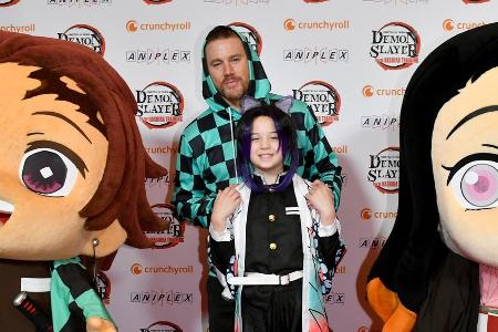 Im Anime-Look: Channing Tatum mit Tochter Everly auf dem roten Teppich