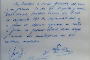 Legendärer Messi-Vertrag auf Serviette wird verkauft