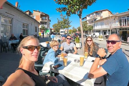 Selfie, Gruppe, Menschen, Restaurant, Getränke, Stadt