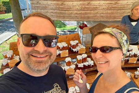 Markt, Selfie, Honig-Tasting, Menschen