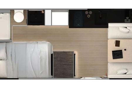 Grundriss des Coast Model 1 vom Hersteller.