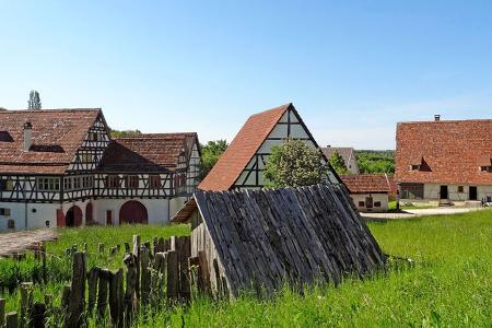 Stellplatz der Panorama-Therme Beuren - Freilichtmuseum