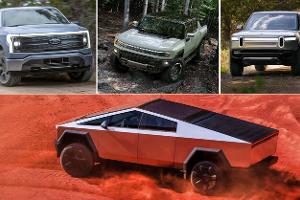 Tesla Cybertruck Rivalen Konkurrenten Ford F-150 Lightning GMC Hummer EV Rivian R1T