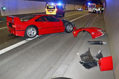 Ferrari F40 Unfall