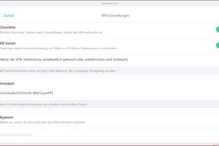 Standardmäßig bietet Surfshark robuste und umfassende Sicherheitsfunktionen, die beispielsweise das Blockieren von Trackern und Malware umfassen.