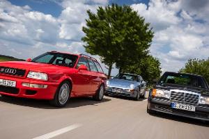 Audi RS2 Avant, Mercedes 500E, Porsche 968 Coupé