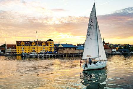 Hafen, Svendborg, Sonnenuntergang