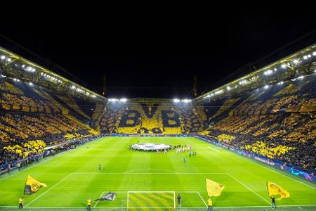 Champions League: Borussia Dortmund - Paris Saint-Germain - Große Anlässe erfordern große Taten. Das denken sich auch die BVB-Fans, die das Achtelfinal-Hinspiel ihrer Borussia in der Champions-League-Saison 2019/20 gegen PSG mit dieser irren Choreo krönen.