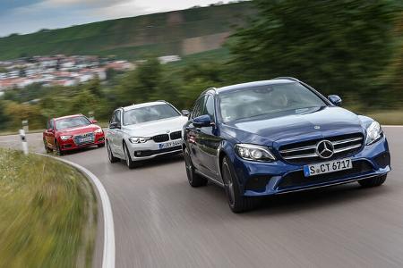 Audi A4 Avant 2.0 TDI, BMW 320d Touring, Mercedes C 220 d T-Modell, Exterieur