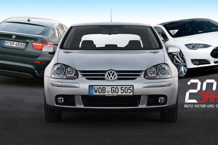 Die 20 wichtigsten Auto-Neuheiten der letzten 20 Jahre Aufmacher Collage mit Schriftzug