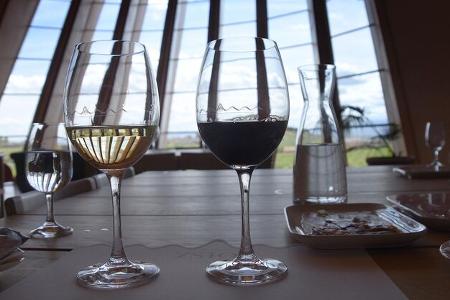 Weingläser, Weinverkostung, Weinprobe, Tapas