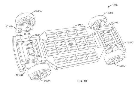 Konzeptionelle Zeichnungen des Ford Patents für eine einheitliche Fahrzeug-Plattform.