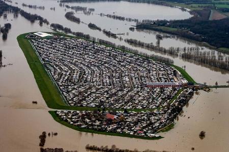 Hochwasser Grav Insel