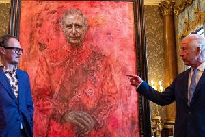 Neues Charles-Porträt: Aktivisten überkleben Gesicht des Königs