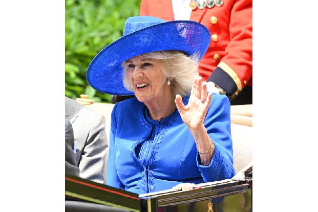 Königin Camilla winkt im Sonnenschein: Nachdem die offizielle Geburtstags-Parade für den König am Samstag noch stellenweise verregnet war, schien am Dienstag (18. Juni) die Sonne auf die Royals herab, als...
