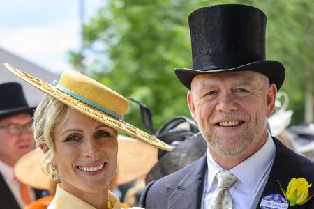 Zara Tindall, olympische Silbermedaillen-Gewinnerin im Vielseitigkeitsreiten, kam mit ihrem Mann, dem ehemaligen Rugbyspieler Mike Tindall.