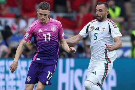 Florian Wirtz (bis 58.) - Note: 3,0 - Wechselte in der Offensive pausenlos die Position und spielte etliche kluge Pässe durch die ungarischen Reihen hindurch. Die wirklich besonderen Momenten gelangen ihm diesmal nicht. Musiala und Gündogan strahlten durchgängig mehr Gefahr aus.