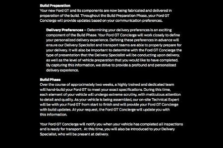 Ford GT Besitzerbroschüre 