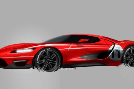 Ford GT - Supersportwagen - Entwicklung - frühe Skizzen