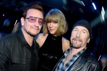U2 begrüßen US-Superstar Taylor Swift mit Blumen in Dublin