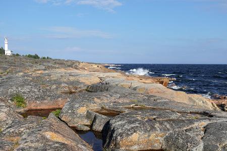 KŸste, Leuchtturm, Himmel, Felsen