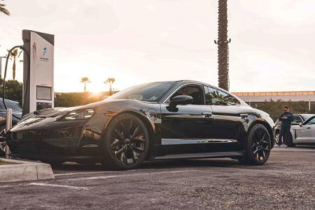 Porsche Taycan Facelift 2024 Testfahrt USA Reichweite Vorserienmodell