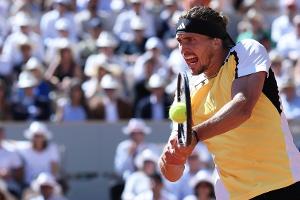 Zverev am Sonntagabend auf dem Court Philippe Chatrier