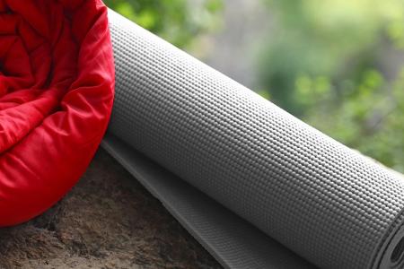 Isomatte und Schlafsack