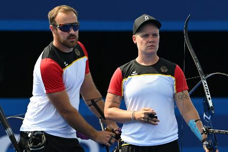 Silber im Mixed für Bogenschützen Kroppen und Unruh