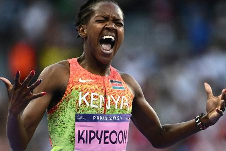 Historisches Triple: Kipyegon holt Gold über 1500 m