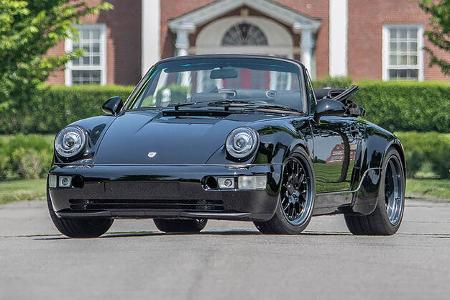 Sacrilege Motors Blackbird Porsche 911 964 America Roadster Elektro-Umbau Restomod