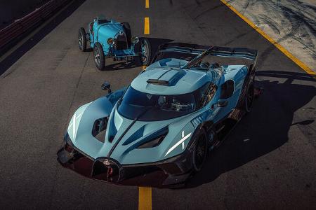 Bugatti Bolide 100 Jahre Jubiläumsedition und Type 35 in Laguna Seca