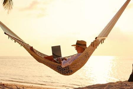 Arbeiten aus der Hängematte?