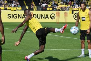 Guirassy im BVB-Training: "Kann ein gutes Match werden"