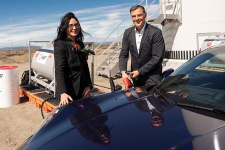 Barbara Frenkel und Michael Steiner Porsche Vorstandsmitglieder