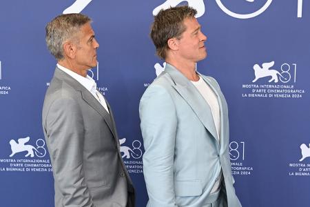 George und Brad, die im wahren Leben gut befreundet sind, treten auch als Produzenten von 'Wolfs' auf.