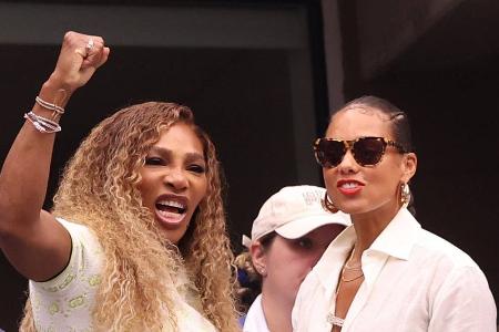 Serena Williams und Alicia Keys jubeln gemeinsam bei den US Open