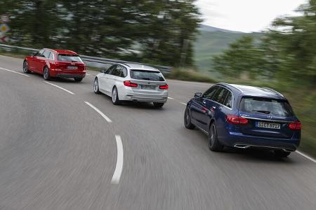 Audi A4 Avant 2.0 TDI, BMW 320d Touring, Mercedes C 220 d T-Modell, Exterieur