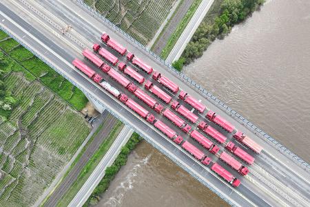 Moseltalbrücke Belastungstest