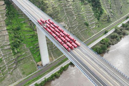 Moseltalbrücke Belastungstest