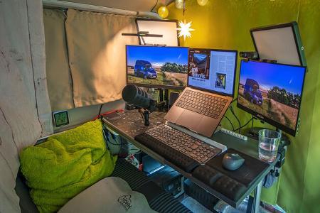 Business-Camping, Arbeitsplatz