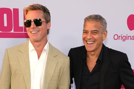 Brad Pitt und George Clooney: Spaß bei Premierenfeier in Los Angeles