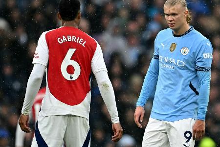 Lange Überzahl: City gleicht spät gegen Arsenal aus